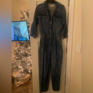 Free People Denim Jumpsuit